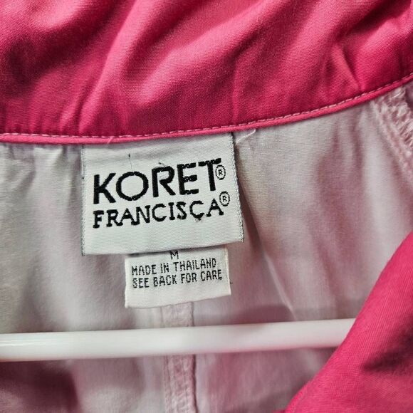 Vintage Koret Francisca Jacket Womens Sz Medium White Zip Up Retro Windbreaker - Picture 3 of 12